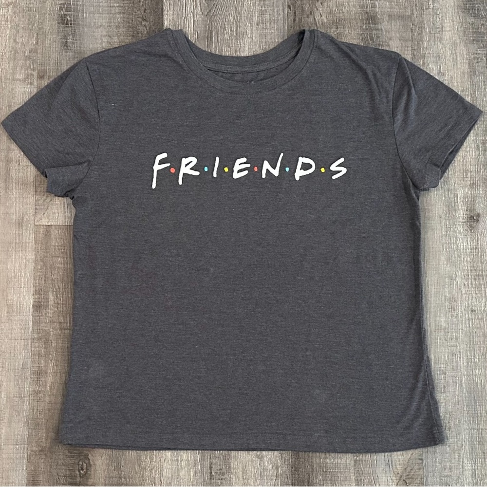 💞 New Women’s Small Heather Grey Friends TV Show Logo Tee